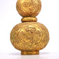 A Wonderful Gilt-Bronze 'Scrolling Lotus& Dragon' Gourd-Form Vase