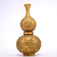 A Wonderful Gilt-Bronze 'Scrolling Lotus& Dragon' Gourd-Form Vase