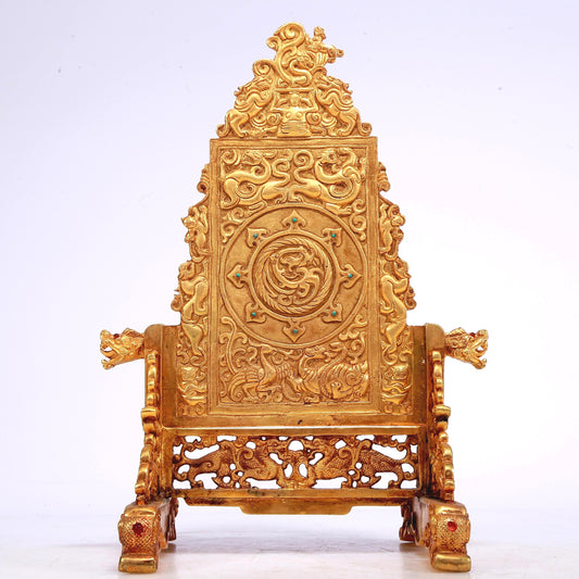A Wonderful Gilt-Bronze 'Auspicious Beast' Table Screen