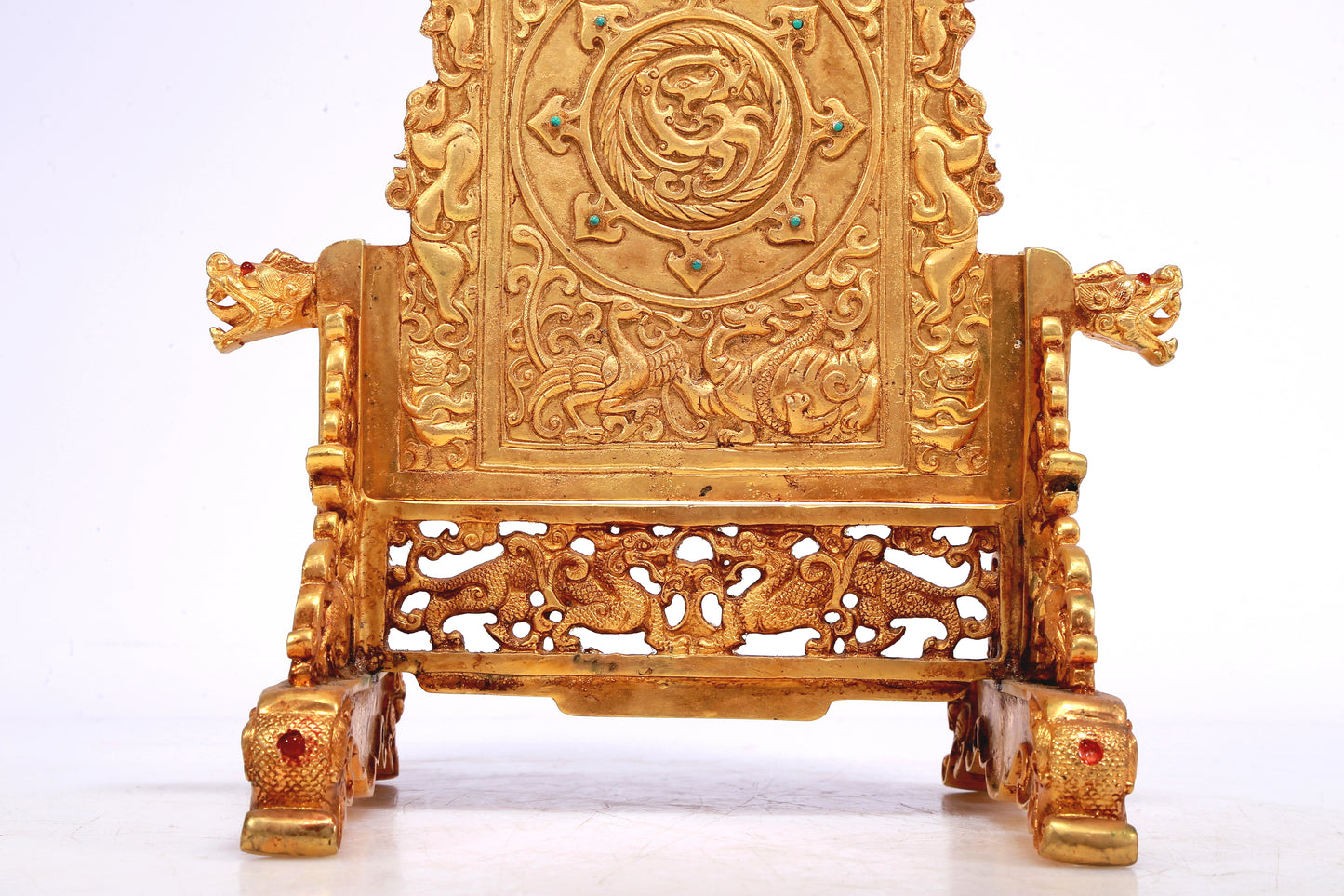 A Wonderful Gilt-Bronze 'Auspicious Beast' Table Screen