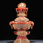 A Magnificent Agate Gold-Mounted Gem-Inlaid Flower-Handled Censer