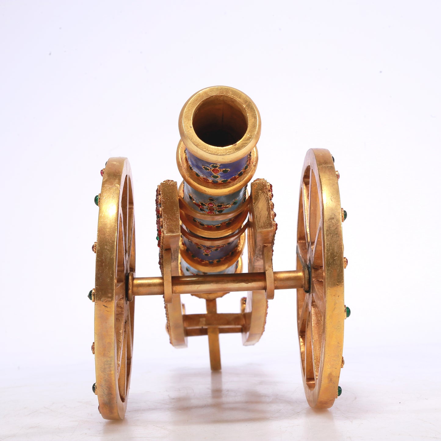 A Wonderful Gilt-Bronze Blueing Gem-Inlaid Decoration