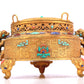 A Wonderful Gilt-Bronze Gem-Inlaid 'Scrolling Lotus, Dragon, Phoenix' Lion-Handled Tripod Censer