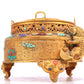 A Wonderful Gilt-Bronze Gem-Inlaid 'Scrolling Lotus, Dragon, Phoenix' Lion-Handled Tripod Censer