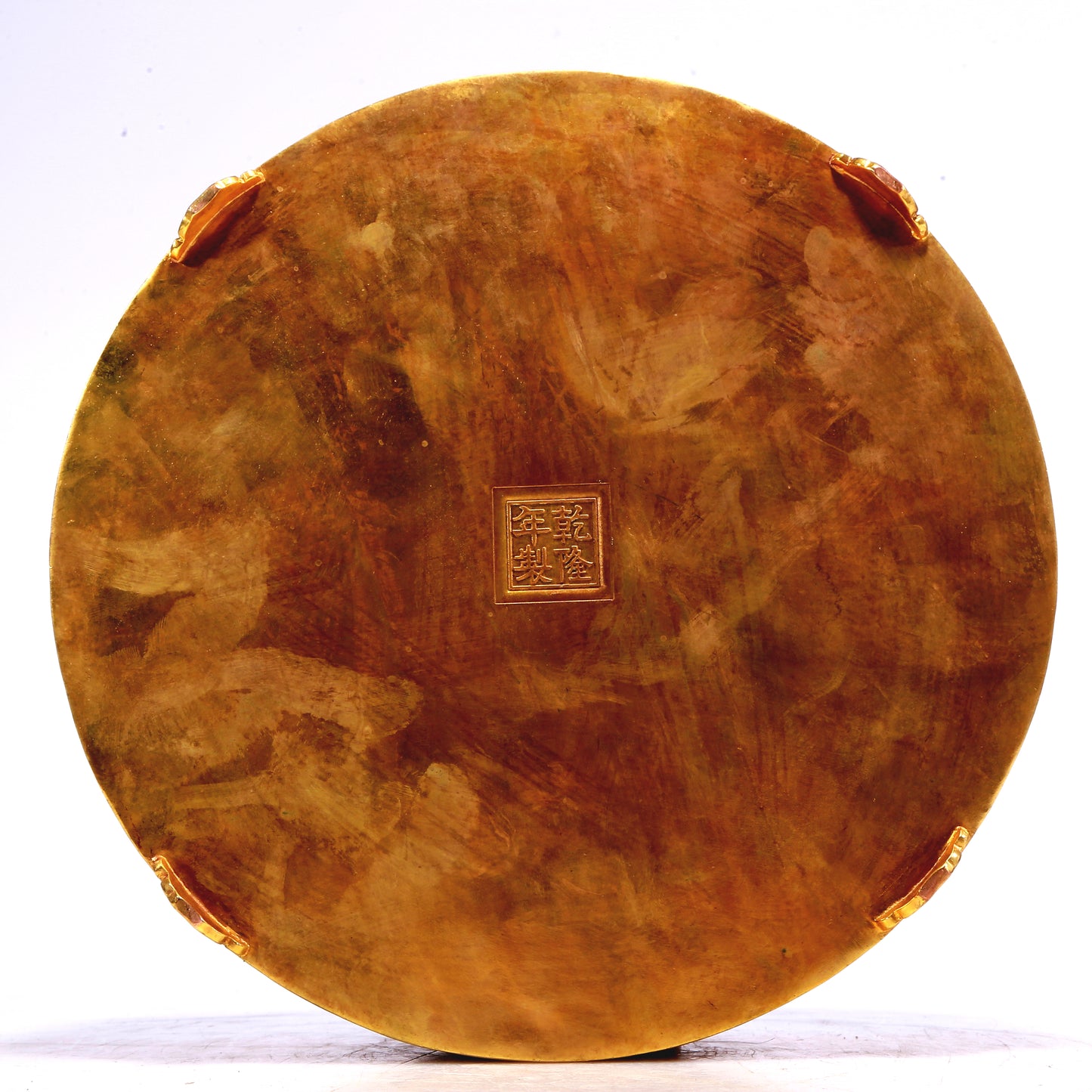 A Wonderful Gilt-Bronze Turquoise-Inlaid 'Dragon& Auspicious Cloud' Box