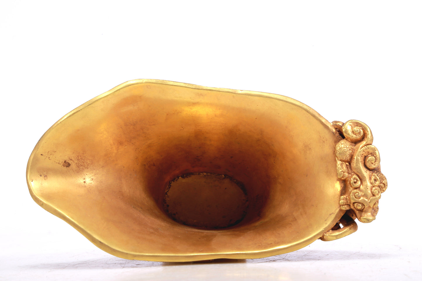 A Wonderful Gilt-Bronze 'Chi-Dragon' Cup