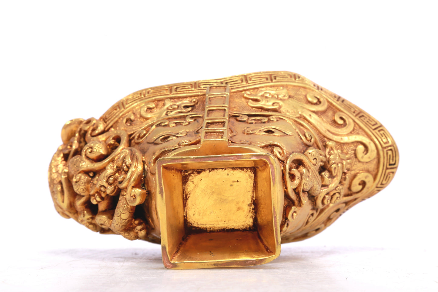A Wonderful Gilt-Bronze 'Chi-Dragon' Cup