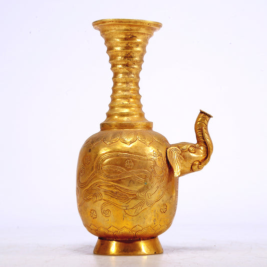 A Wonderful Gilt-Bronze 'Bodhisattva' Pot With Inscriptions