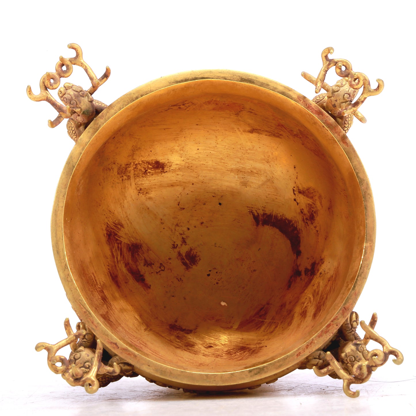 A Fantastic Gilt-Bronze 'Dragon' Stem-Censer And Cover