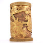 A Fantastic Gilt-Bronze 'Figure& Landscape' Brush Pot