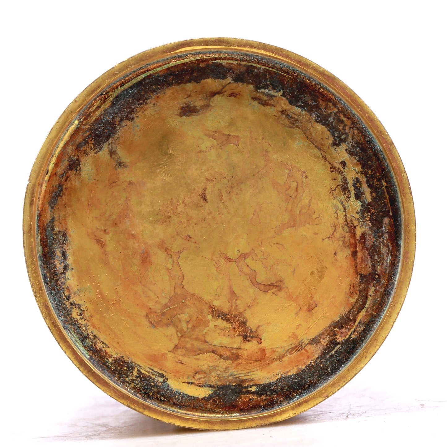 A Fantastic Gilt-Bronze 'Figure& Landscape' Brush Pot