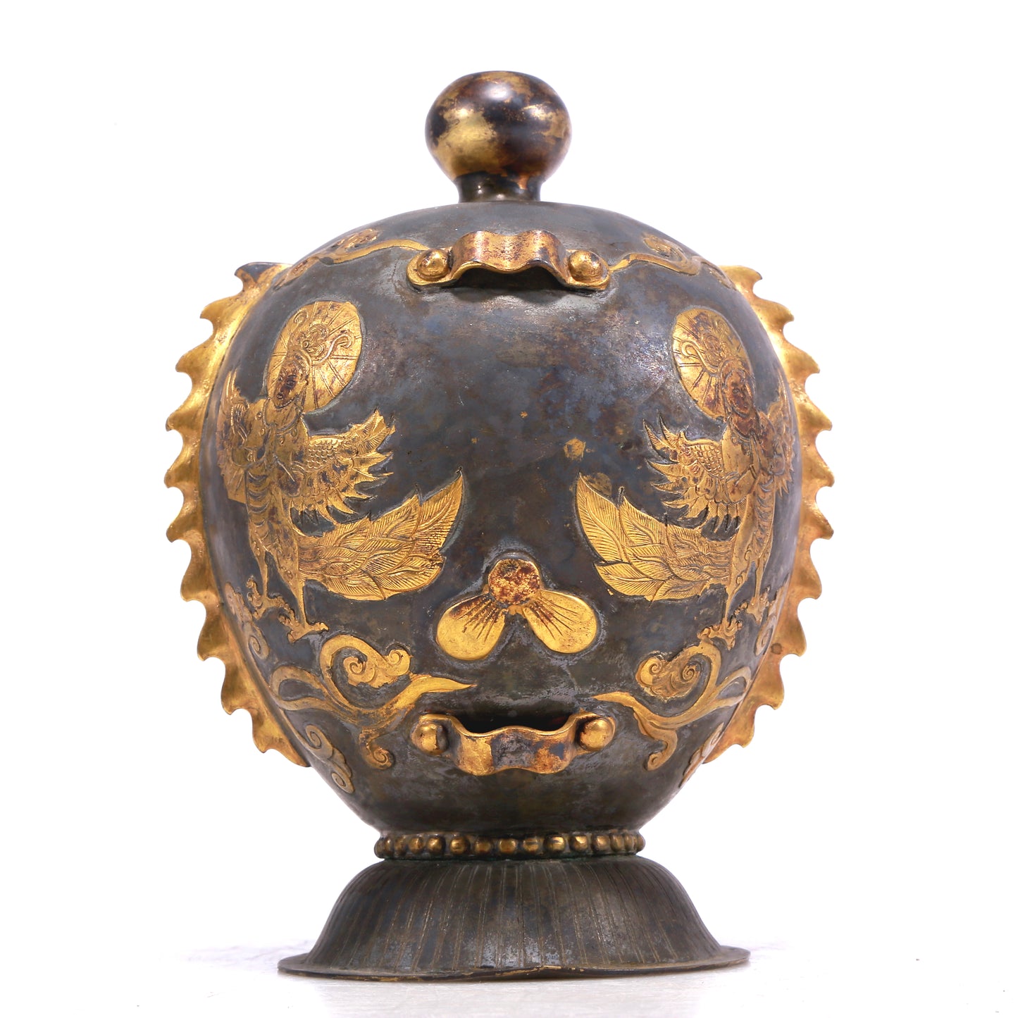 A Fantastic Gilt-Bronze Silver 'Figure' Pot