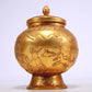 A Fantastic Gilt-Bronze 'Hunting' Jar And Cover