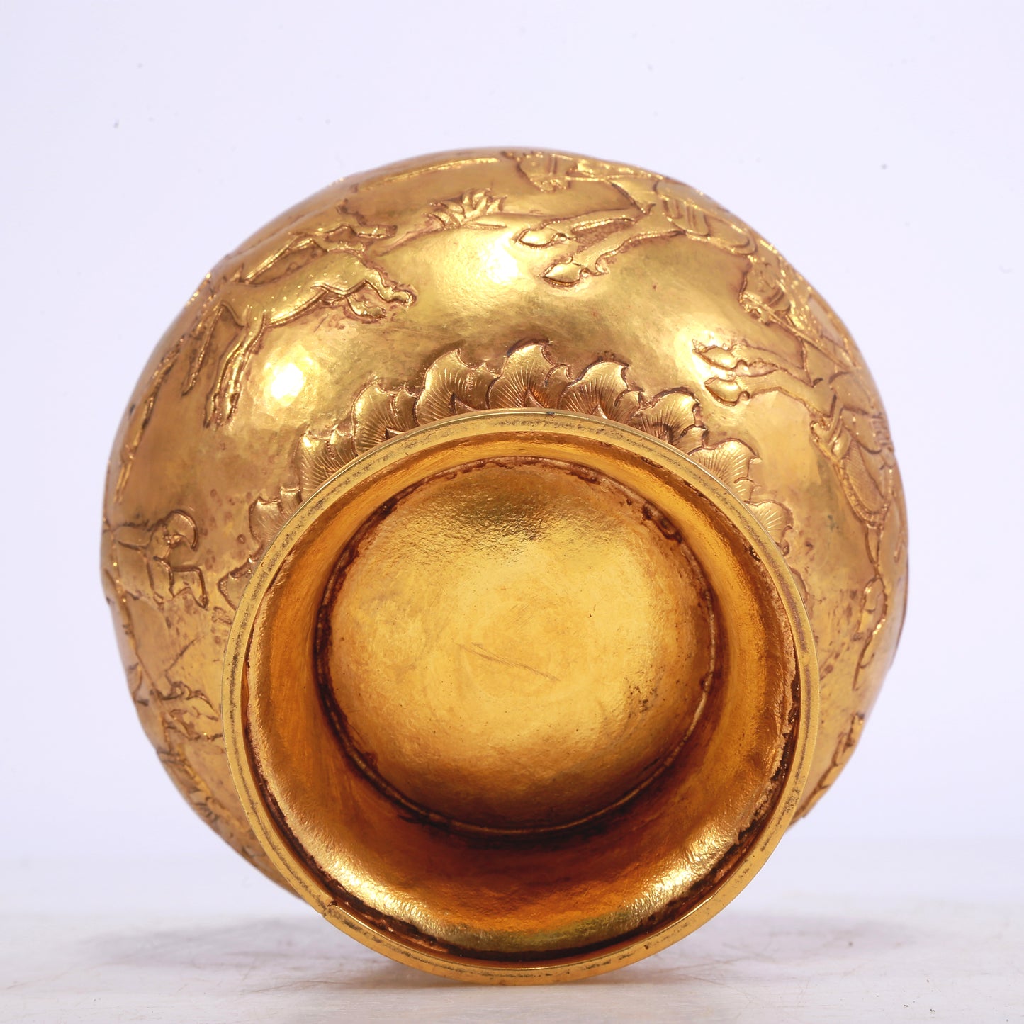 A Fantastic Gilt-Bronze 'Hunting' Jar And Cover