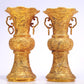 A Fantastic Pair Of Gilt-Bronze 'Auspicious Cloud& Crane' Vases