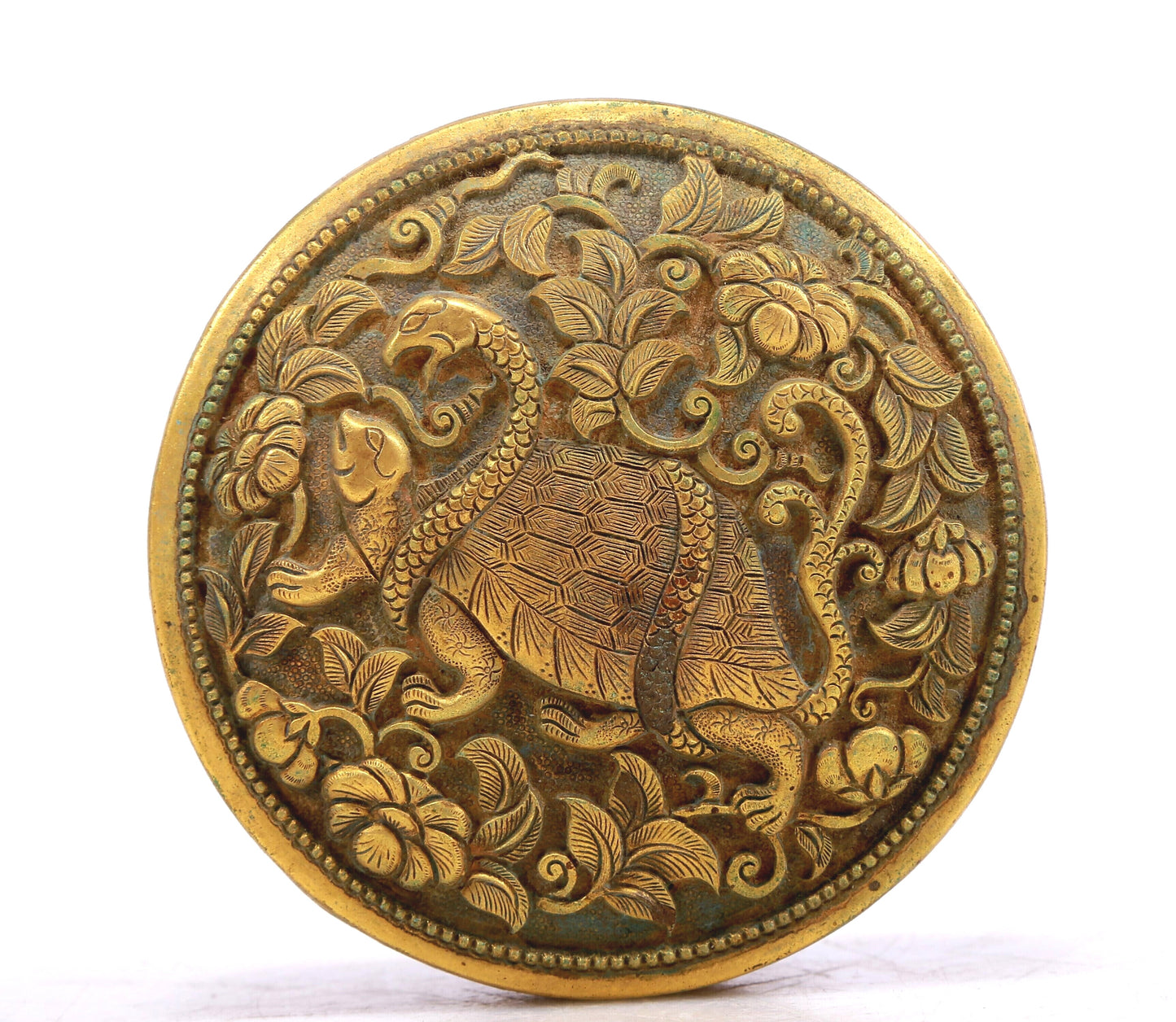 A Fantastic Gilt-Bronze 'Auspicious Beast& Cloud' Box