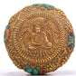 A Fantastic Gilt-Bronze Gem-Inlaid 'Scrolling Lotus& Buddha Shakyamuni' Box