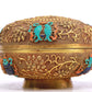 A Fantastic Gilt-Bronze Gem-Inlaid 'Scrolling Lotus& Buddha Shakyamuni' Box