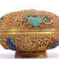 A Fantastic Gilt-Bronze Gem-Inlaid 'Scrolling Lotus& Buddha Shakyamuni' Box