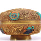 A Fantastic Gilt-Bronze Gem-Inlaid 'Scrolling Lotus& Buddha Shakyamuni' Box