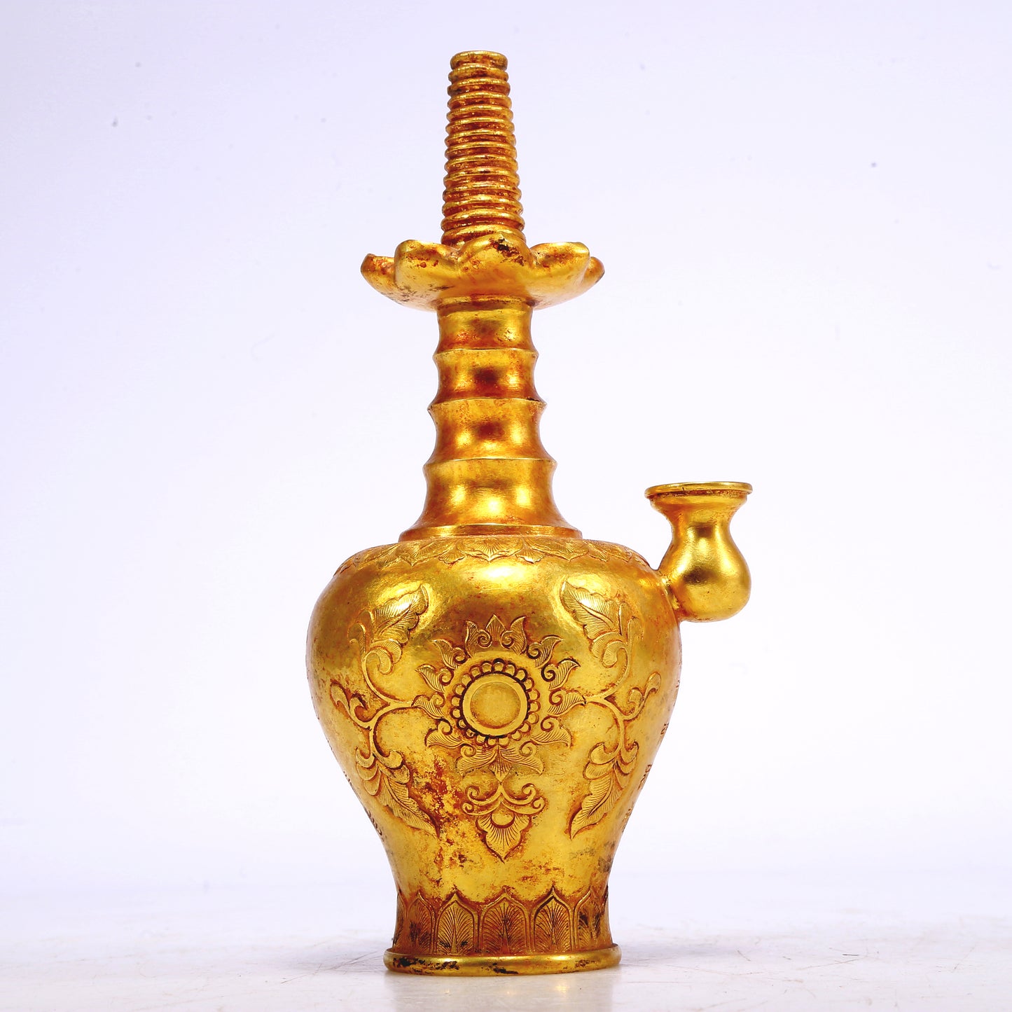 An Excellent Pair Of Gilt-Bronze 'Flower' Pots With Inscriptions