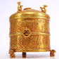 An Excellent Gilt-Bronze 'Hunting' Tripod Jar And Cover