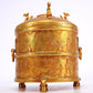 An Excellent Gilt-Bronze 'Hunting' Tripod Jar And Cover