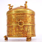 An Excellent Gilt-Bronze 'Hunting' Tripod Jar And Cover