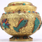 An Excellent Gilt-Bronze Gem-Inlaid 'Weapons Of The Eight Immortals' Jar And Cover