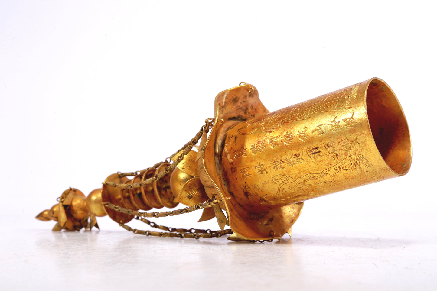 An Excellent Gilt-Bronze 'Bodhisattva' Stupa With Inscriptions