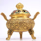 An Excellent Gilt-Bronze Gem-Inlaid 'Scrolling Lotus' Censer And Cover