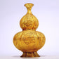 An Excellent Gilt-Bronze 'Scrolling Lotus& Figure' Gourd-Form Vase