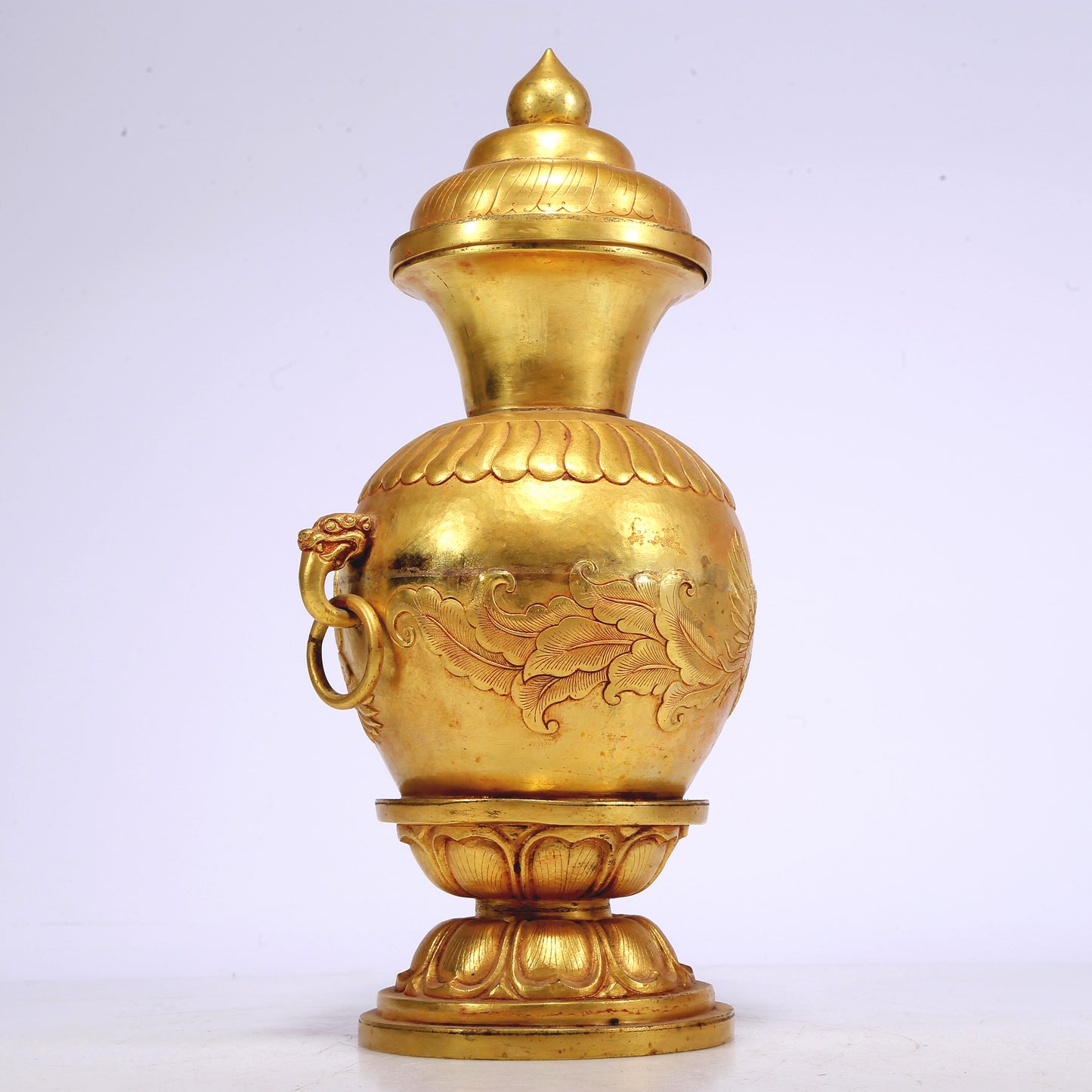 An Excellent Gilt-Bronze 'Phoenix' Beast-Handled Vase