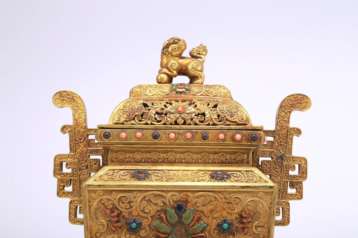 An Excellent Gilt-Bronze 'Scrolling Lotus' Censer And Cover