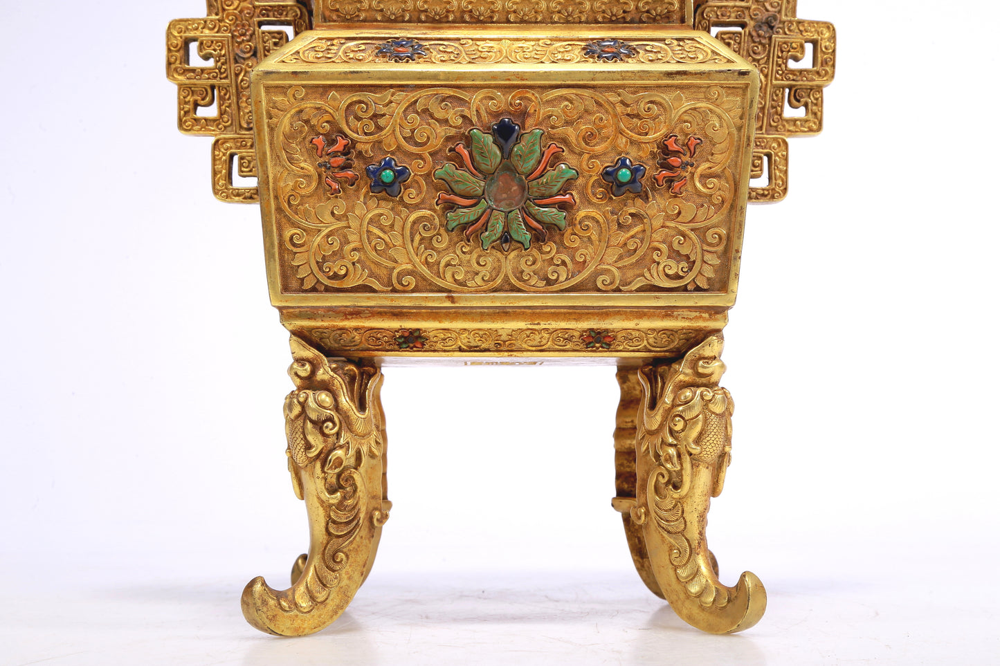 An Excellent Gilt-Bronze 'Scrolling Lotus' Censer And Cover