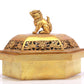 An Excellent Gilt-Bronze 'Bird& Flower' Tripod Censer And Cover