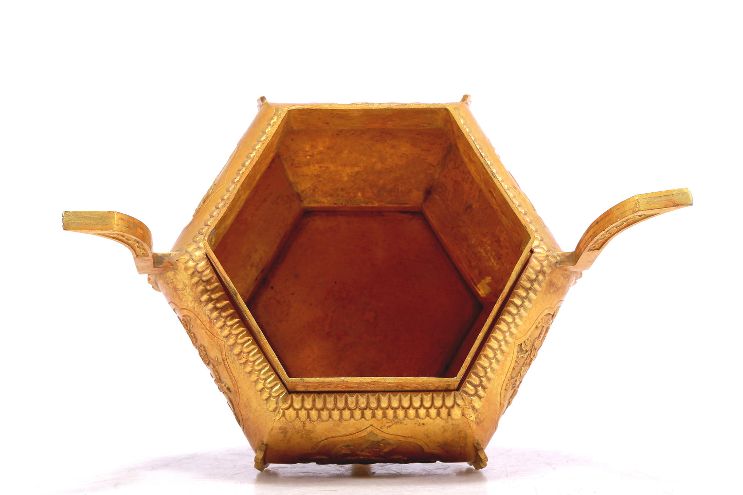 An Excellent Gilt-Bronze 'Bird& Flower' Tripod Censer And Cover