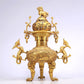 An Excellent Gilt-Bronze 'Scrolling Lotus& Dragon' Tripod Censer