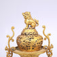 An Excellent Gilt-Bronze 'Scrolling Lotus& Dragon' Tripod Censer