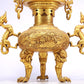 An Excellent Gilt-Bronze 'Scrolling Lotus& Dragon' Tripod Censer