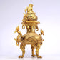 An Excellent Gilt-Bronze 'Scrolling Lotus& Dragon' Tripod Censer