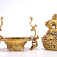 An Excellent Gilt-Bronze 'Scrolling Lotus& Dragon' Tripod Censer