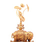 A pair of precious gilt bronze elephant ornaments