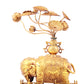 A pair of precious gilt bronze elephant ornaments