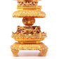 A precious gilt bronze palace lantern with auspicious clouds and dragon pattern