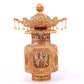 A precious gilt bronze palace lantern with auspicious clouds and dragon pattern