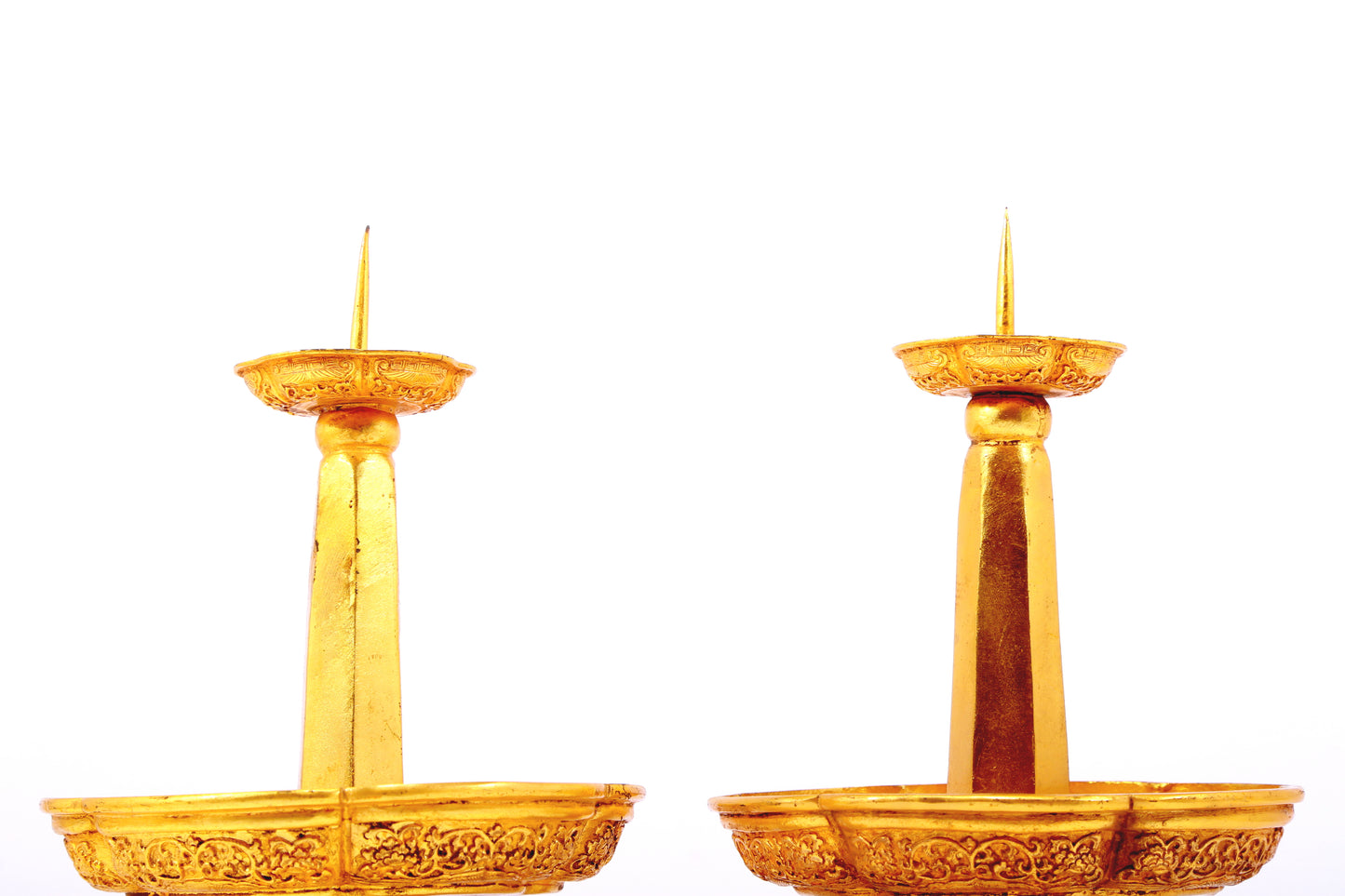 A set of precious gilt bronze ornaments