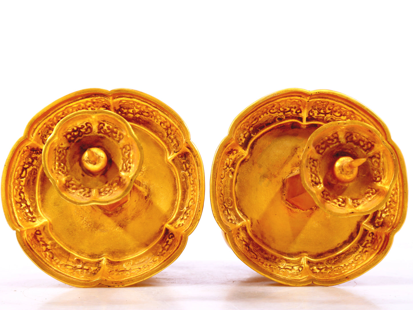 A set of precious gilt bronze ornaments