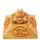 A gilt bronze Buddha box with floral and dragon patterns