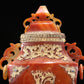 Brilliant Agate Gold-Mounted 'Flower& Dragon' Vase And Cover